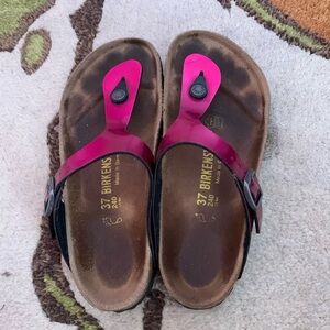 Birkenstock hot pink sandals